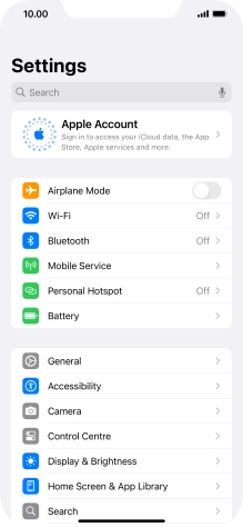 Press Apple Account. Press Apple Account.