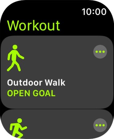 Press the required training activity to start it. Press the required training activity to start it.