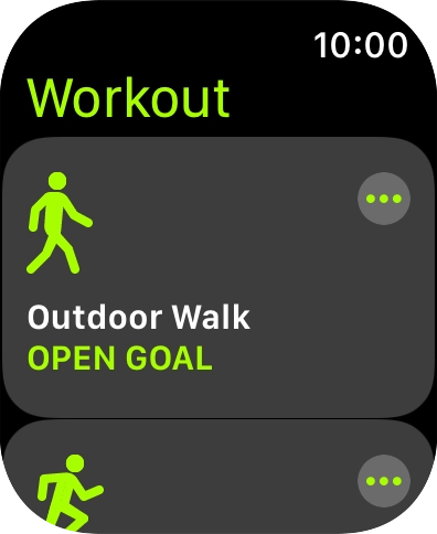 Press the required training activity to start it. Press the required training activity to start it.