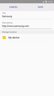 Key in the required name of the bookmark and press SAVE. Key in the required name of the bookmark and press SAVE.