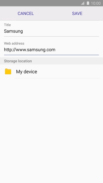 Key in the required name of the bookmark and press SAVE. Key in the required name of the bookmark and press SAVE.
