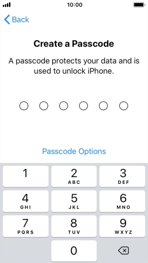Press Passcode Options. Press Passcode Options.