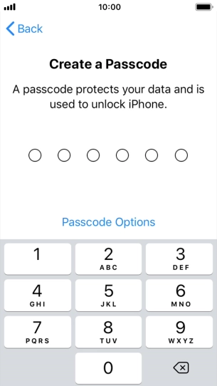 Press Passcode Options. Press Passcode Options.