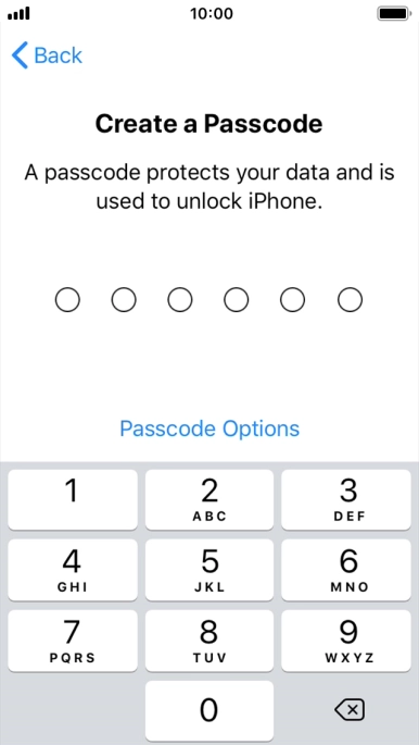 Press Passcode Options. Press Passcode Options.