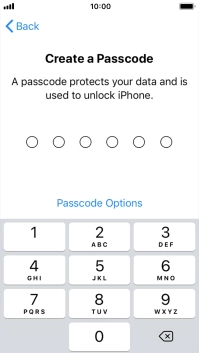 Press Passcode Options. Press Passcode Options.