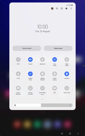 Press the settings icon. Press the settings icon.