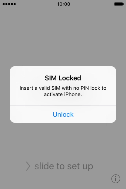 If your SIM is locked, press Unlock. If your SIM is locked, press Unlock.