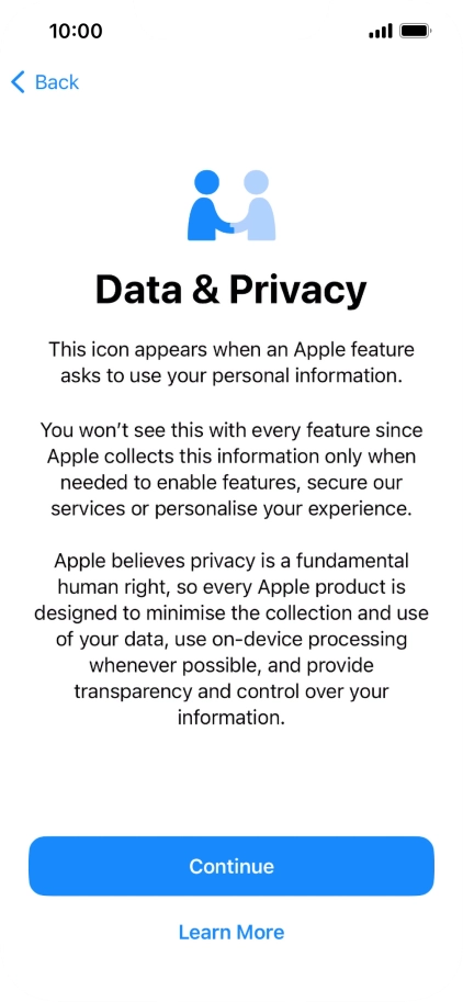 Press Continue. Press Continue.