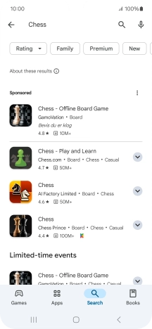 Press the required app. Press the required app.