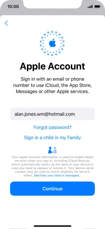 Press Continue. Press Continue.