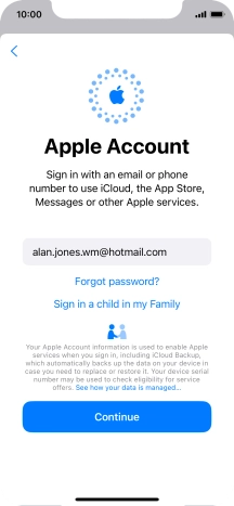 Press Continue. Press Continue.