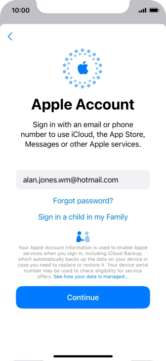 Press Continue. Press Continue.