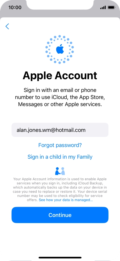 Press Continue. Press Continue.