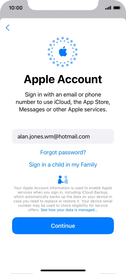 Press Continue. Press Continue.