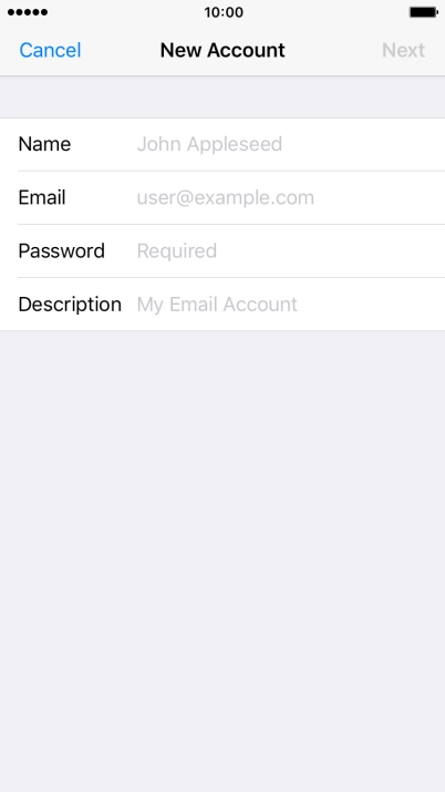 Press Name and key in the required sender name. Press Name and key in the required sender name.