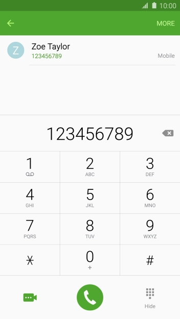 Key in the required number and press the call icon. Key in the required number and press the call icon.