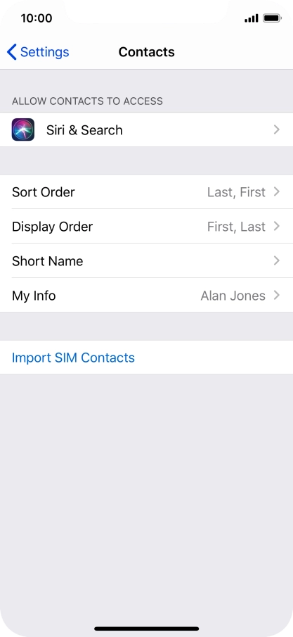 Press Import SIM Contacts. Press Import SIM Contacts.