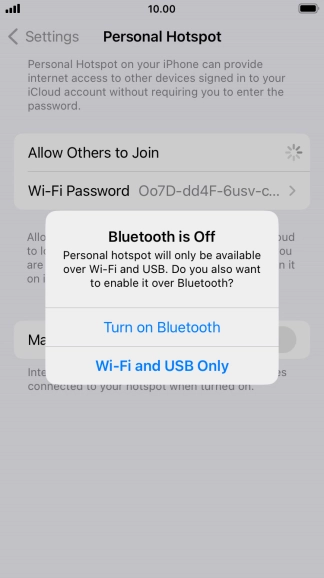 If Wi-Fi is turned on, press Wi-Fi and USB Only. If Wi-Fi is turned on, press Wi-Fi and USB Only.