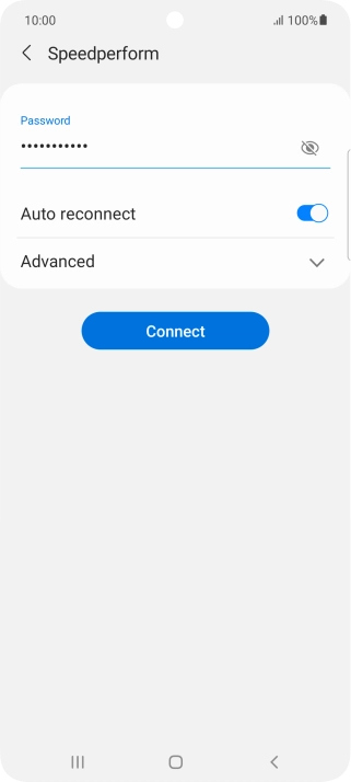 Key in the password for the Wi-Fi network and press Connect. Key in the password for the Wi-Fi network and press Connect.