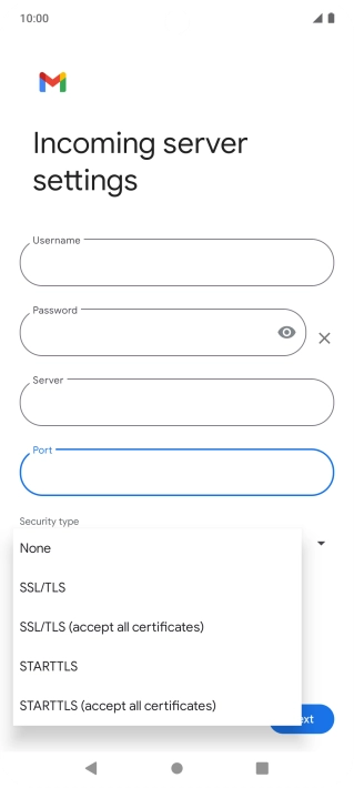 Press SSL/TLS. Press SSL/TLS.
