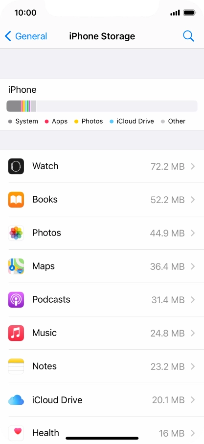 Press the required app. Press the required app.