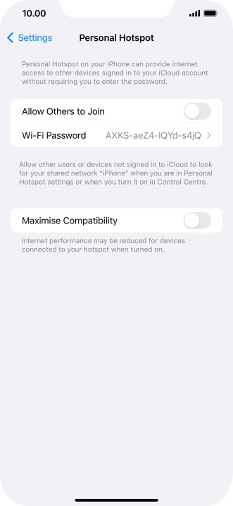 Press Wi-Fi Password and key in the required password. Press Wi-Fi Password and key in the required password.