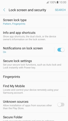 Press Screen lock type and key in the current phone lock code. Press Screen lock type and key in the current phone lock code.