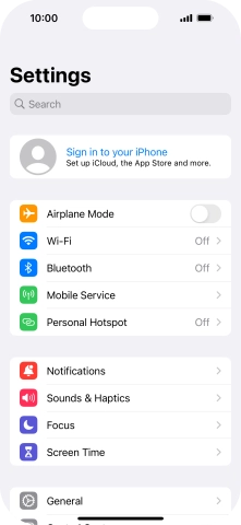 Press Sign in to your iPhone. Press Sign in to your iPhone.