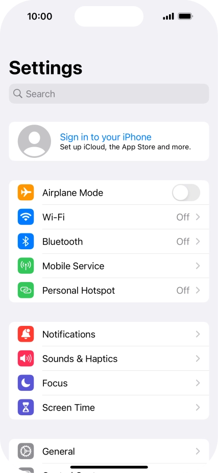 Press Sign in to your iPhone. Press Sign in to your iPhone.