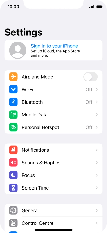 Press Sign in to your iPhone. Press Sign in to your iPhone.