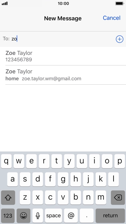 Press the required contact. Press the required contact.