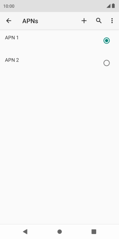 Press the field next to the data connection to activate it. Press the field next to the data connection to activate it.
