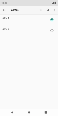 Press the field next to the data connection to activate it. Press the field next to the data connection to activate it.