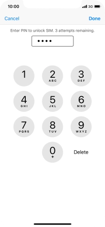 Key in your PIN and press Done. Key in your PIN and press Done.