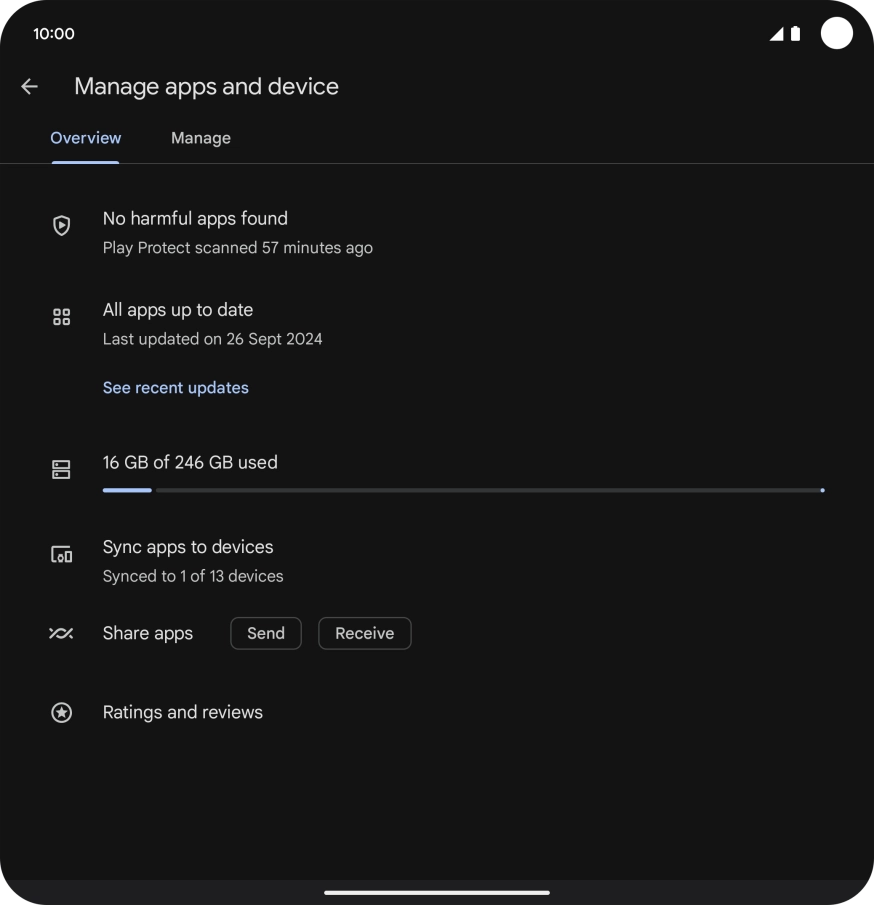 Press Manage. Press Manage.