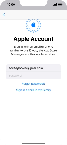 Press Password and key in the password for your Apple ID. Press Password and key in the password for your Apple ID.