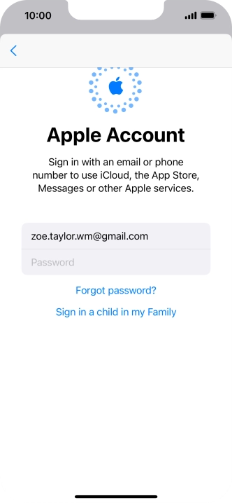 Press Password and key in the password for your Apple ID. Press Password and key in the password for your Apple ID.