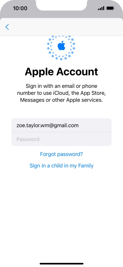Press Password and key in the password for your Apple ID. Press Password and key in the password for your Apple ID.