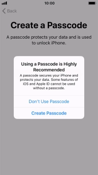If you turn off the function, press Don't Use Passcode. If you turn off the function, press Don't Use Passcode.