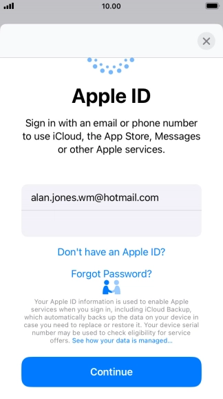 Press Continue. Press Continue.