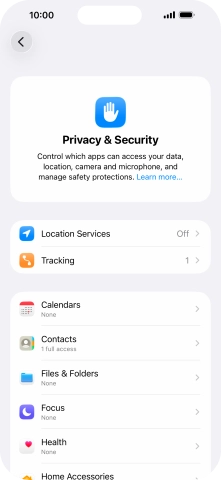 Press Location Services. Press Location Services.