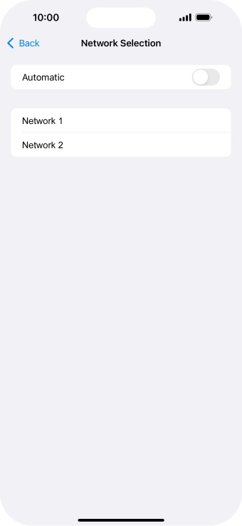 If you turn off the function, press the required network. If you turn off the function, press the required network.