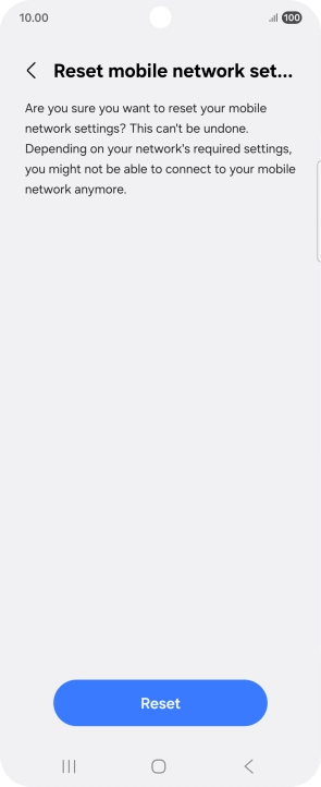 Press Reset. Press Reset.