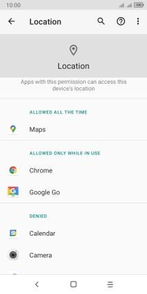 Press the required app. Press the required app.