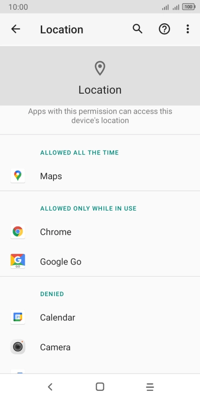 Press the required app. Press the required app.