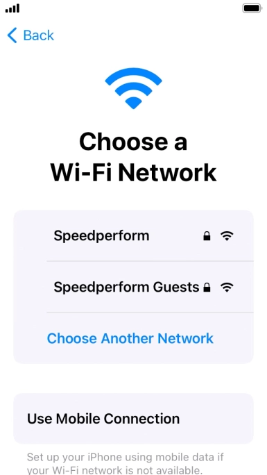 Press the required Wi-Fi network. Press the required Wi-Fi network.