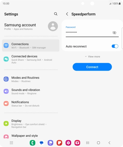 Key in the password for the Wi-Fi network and press Connect. Key in the password for the Wi-Fi network and press Connect.