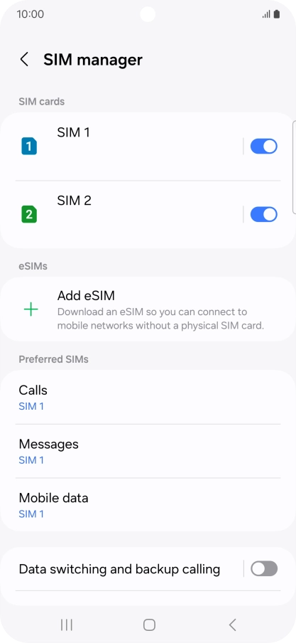 Press Add eSIM. Press Add eSIM.
