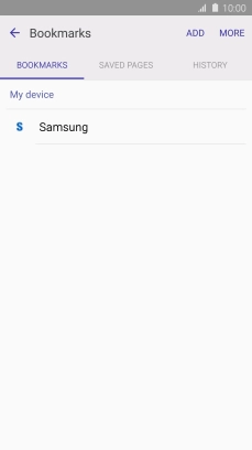 Press the required bookmark. Press the required bookmark.