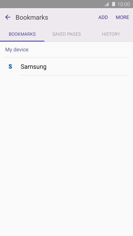 Press the required bookmark. Press the required bookmark.